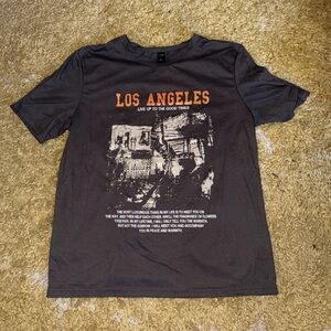 SHEIN Los Angeles Graphic Tee - Dark Gray